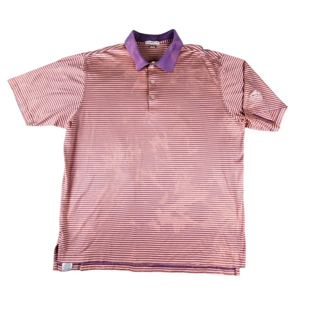 Vntg Peter Millar Wine Key Golf Polo Sedona Golf Resort Embroidered Purple Pink